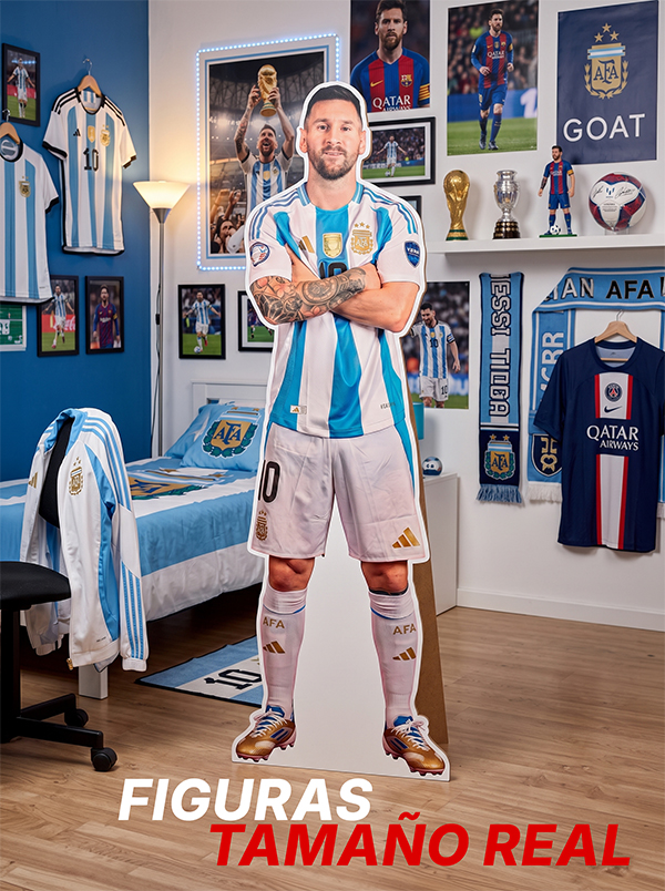 messi figura tamaño real
